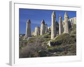 Fairy Chimneys in the 'Liebestal' (Love Valley), Tuff Stone, Cappadocia, Anatolia, Turkey-Rainer Mirau-Framed Photographic Print