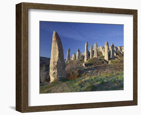 Fairy Chimneys in the 'Liebestal' (Valley), Tuff Stone, Cappadocia, Anatolia, Turkey-Rainer Mirau-Framed Photographic Print