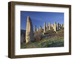 Fairy Chimneys in the 'Liebestal' (Valley), Tuff Stone, Cappadocia, Anatolia, Turkey-Rainer Mirau-Framed Photographic Print