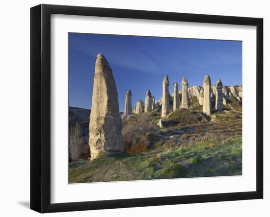 Fairy Chimneys in the 'Liebestal' (Valley), Tuff Stone, Cappadocia, Anatolia, Turkey-Rainer Mirau-Framed Photographic Print