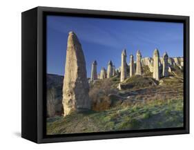 Fairy Chimneys in the 'Liebestal' (Valley), Tuff Stone, Cappadocia, Anatolia, Turkey-Rainer Mirau-Framed Stretched Canvas