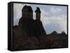 Fairy Chimneys Near Pasabagi, Tuff Stone, Silhouettes, Gšreme, Cappadocia, Anatolia, Turkey-Rainer Mirau-Framed Stretched Canvas