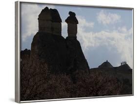 Fairy Chimneys Near Pasabagi, Tuff Stone, Silhouettes, Gšreme, Cappadocia, Anatolia, Turkey-Rainer Mirau-Framed Photographic Print