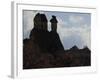 Fairy Chimneys Near Pasabagi, Tuff Stone, Silhouettes, Gšreme, Cappadocia, Anatolia, Turkey-Rainer Mirau-Framed Photographic Print