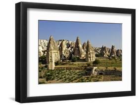 Fairy Chimneys Rock Formation Landscape Near Goreme, in Cappadocia, Turkey-Simon Montgomery-Framed Premium Photographic Print