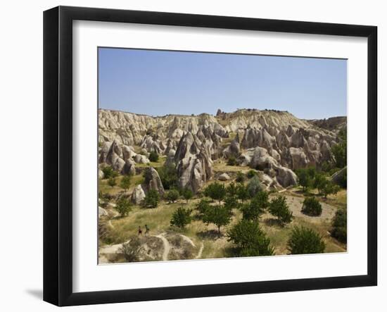 Fairy Chimneys Rock Formation Near Goreme, Cappadocia, Anatolia, Turkey, Asia Minor, Eurasia-Simon Montgomery-Framed Photographic Print