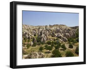 Fairy Chimneys Rock Formation Near Goreme, Cappadocia, Anatolia, Turkey, Asia Minor, Eurasia-Simon Montgomery-Framed Photographic Print