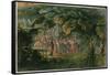 Fairy Dance in a Clearing-Richard Doyle-Framed Stretched Canvas