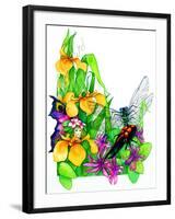 Fairy, Dragonfly and Beetle-Maylee Christie-Framed Giclee Print