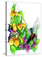 Fairy, Dragonfly and Beetle-Maylee Christie-Stretched Canvas