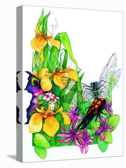 Fairy, Dragonfly and Beetle-Maylee Christie-Stretched Canvas