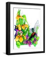 Fairy, Dragonfly and Beetle-Maylee Christie-Framed Giclee Print