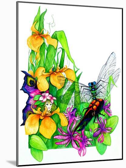 Fairy, Dragonfly and Beetle-Maylee Christie-Mounted Giclee Print