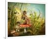 Fairy Enjoying Last Sunbeams-null-Framed Premium Giclee Print