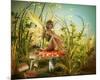 Fairy Enjoying Last Sunbeams-null-Mounted Premium Giclee Print