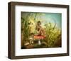 Fairy Enjoying Last Sunbeams-null-Framed Art Print