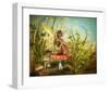 Fairy Enjoying Last Sunbeams-null-Framed Art Print