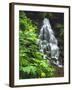 Fairy Falls Tumbling Down Basalt Rocks, Columbia River Gorge National Scenic Area, Oregon, USA-Steve Terrill-Framed Photographic Print