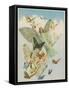Fairy Flying with Butterflies-null-Framed Stretched Canvas