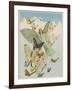 Fairy Flying with Butterflies-null-Framed Premium Photographic Print