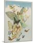 Fairy Flying with Butterflies-null-Mounted Premium Photographic Print