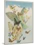 Fairy Flying with Butterflies-null-Mounted Photographic Print