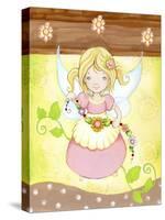Fairy in my Garden-Valarie Wade-Stretched Canvas