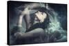 Fairy Like Fantasy Woman With Veil-coka-Stretched Canvas