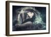 Fairy Like Fantasy Woman With Veil-coka-Framed Premium Giclee Print