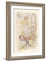 Fairy Looking in Mirror-null-Framed Art Print