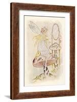 Fairy Looking in Mirror-null-Framed Art Print