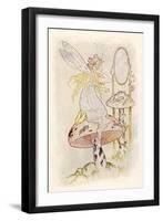 Fairy Looking in Mirror-null-Framed Art Print