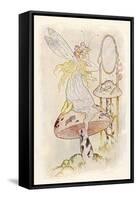 Fairy Looking in Mirror-null-Framed Stretched Canvas