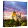 Fairy Palace against Sunset Sky /  Panorama of Pena National Palace in Sintra, Portugal / Europe-Taiga-Stretched Canvas