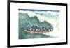 Fairy Penguins Surfing-FS Studio-Framed Giclee Print