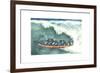 Fairy Penguins Surfing-FS Studio-Framed Giclee Print