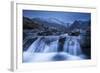 Fairy Pools Waterfalls at Glen Brittle, with the Snow Dusted Cuillin Mountains Beyond, Isle of Skye-Adam Burton-Framed Photographic Print