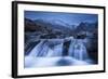 Fairy Pools Waterfalls at Glen Brittle, with the Snow Dusted Cuillin Mountains Beyond, Isle of Skye-Adam Burton-Framed Photographic Print