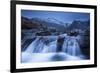 Fairy Pools Waterfalls at Glen Brittle, with the Snow Dusted Cuillin Mountains Beyond, Isle of Skye-Adam Burton-Framed Photographic Print