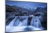 Fairy Pools Waterfalls at Glen Brittle, with the Snow Dusted Cuillin Mountains Beyond, Isle of Skye-Adam Burton-Mounted Photographic Print