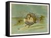 Fairy Rides a Rat Carrying a Lantern to Warn Other Traffic of Their Approach-Emily Gertrude Thomson-Framed Stretched Canvas