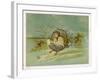 Fairy Rides a Rat Carrying a Lantern to Warn Other Traffic of Their Approach-Emily Gertrude Thomson-Framed Art Print