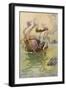 Fairy Riding a Nautilus-Warwick Goble-Framed Premium Photographic Print