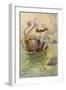 Fairy Riding a Nautilus-Warwick Goble-Framed Premium Photographic Print