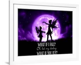 Fairy Sisters What If I Fall What If You Fly-Julie Fain-Framed Art Print