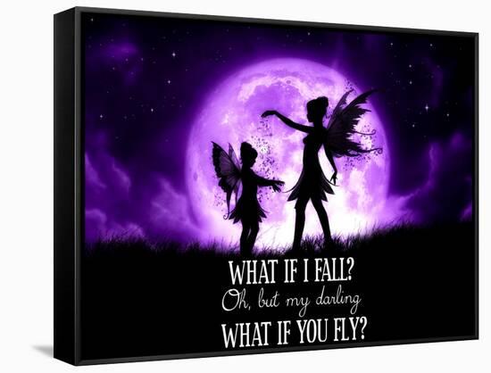 Fairy Sisters What If I Fall What If You Fly-Julie Fain-Framed Stretched Canvas