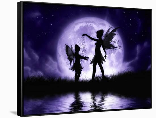 Fairy Sisters-Julie Fain-Framed Stretched Canvas