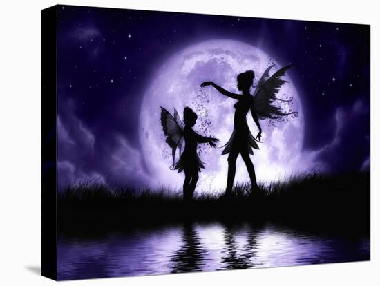 Fairy Sisters-Julie Fain-Stretched Canvas
