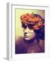 Fairy Tale. Floristics. Woman in Wreath of Rowan Berry - Grunge-Gromovataya-Framed Photographic Print