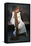 Fairy Tale Girl with Very Long Hair-tobkatrina-Framed Stretched Canvas
